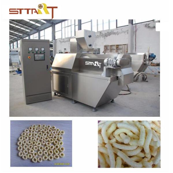 SS Food Extrusion Equipment Custom Voltage Puff Snacks Extruder Machine