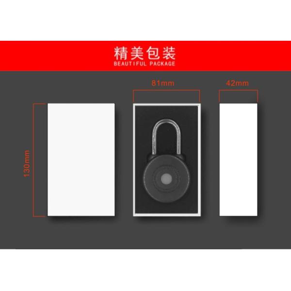 Black Zinc Alloy Remote Control Padlock , Cloud Storage GSM Padlock Embedded System