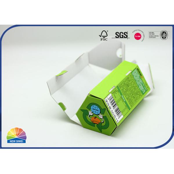 Polygon Structure Corrugated Paper Box Green Color Matte Lamination