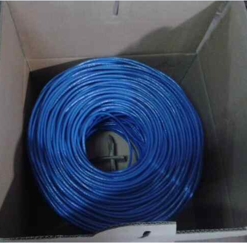 Light Blue PVC 23AWG UTP cat6 networking cable Single jacket / Double jacket