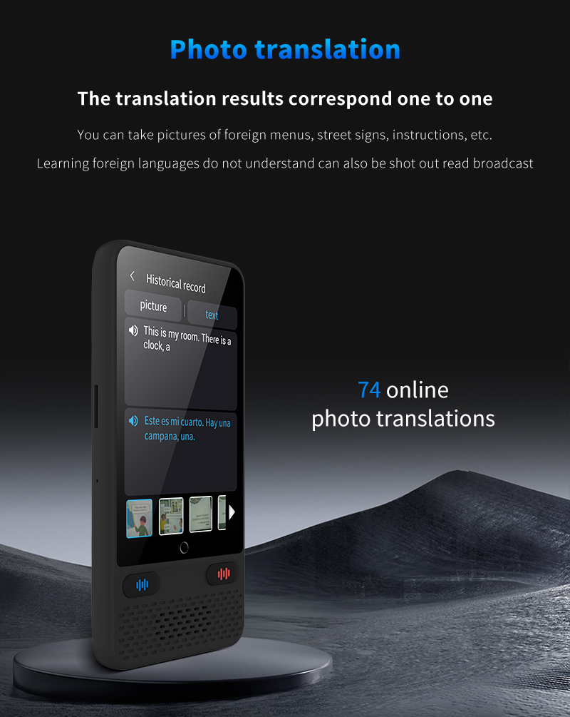 Online Offline Intelligent Language Translator Interpretation Device Text Translation