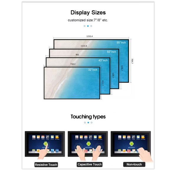 55Inch Touchscreen Digital Interactive Kiosk Machine Open Frame For Outdoor Advertising
