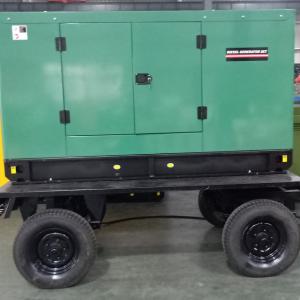 Quality Mobile Trailer Type 32KVA Marine Diesel Generator Set 30kw 120/240 Volts for sale