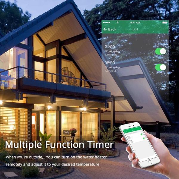 Glomarket Smart Home Remote Voice Control Touch Panel Water Heater Switch Tuya Wireless Wifi Boiler Switch