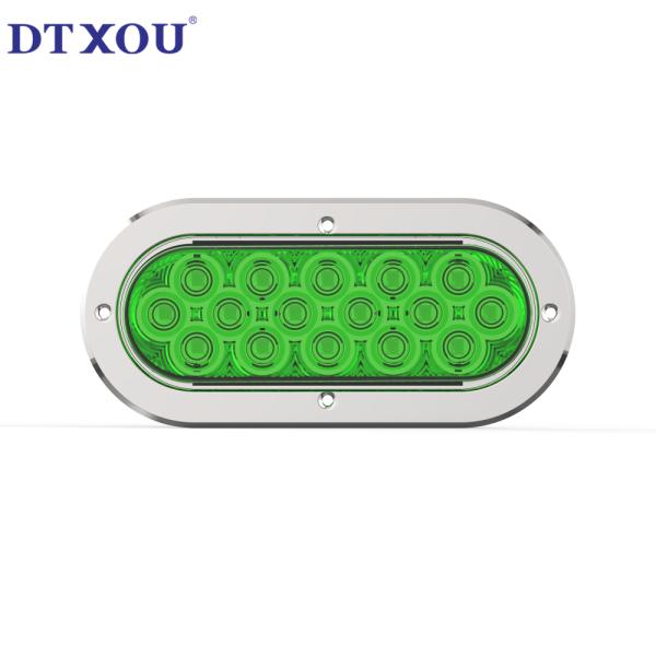 Original Design Stainless Ring Surface Mount 6 Inch Oval LED Tail Light
