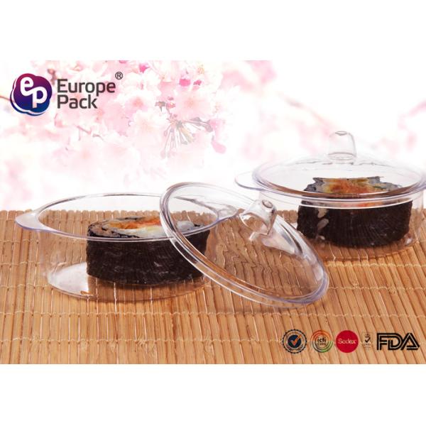Ice Cream Clear Plastic Disposable Bowls Pan Shape Pantone Color