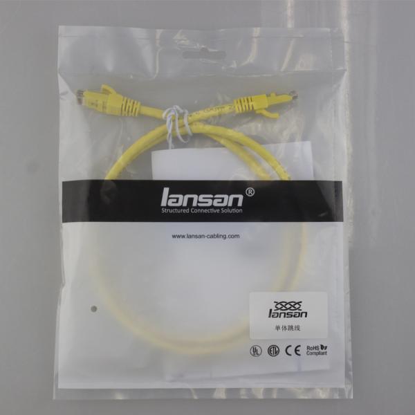 Al - Mylar Cat6a Shielded Patch Cable 300V Voltage For Routers / DSL Modems