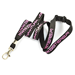 Silk Screen Printing Identification Custom Polyester Lanyards With Egg Hook