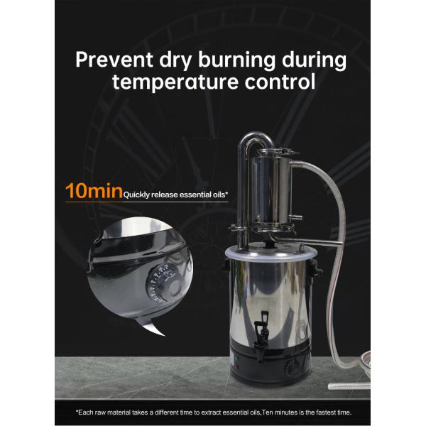 Steam Distillation Extraction Essential Oil Extractor Machine Kit for High Extraction Efficiency and Economical Home Lab