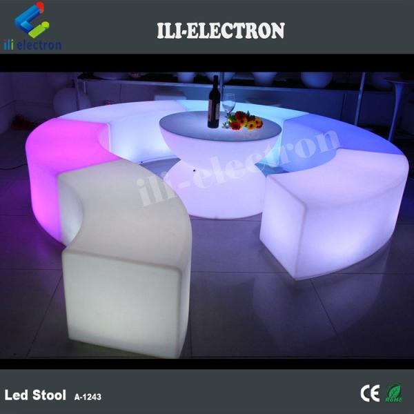 remote control clear plastic LED magic lights stool seat