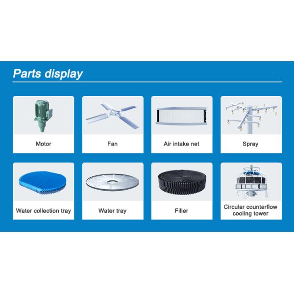 50Tons FRP Cooling Tower Circular Counter-flow Cooling Made Easy for Industrial Fluids