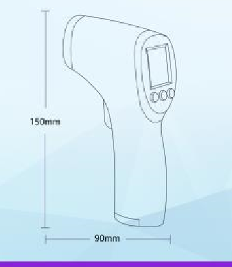 AAA Alkaline Battery DC 3V Infrared Forehead Thermometer
