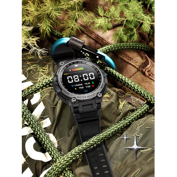 Yellow Bluetooth Calling Smart Watch Compass Sleep Tracking Heart Rate Monitoring