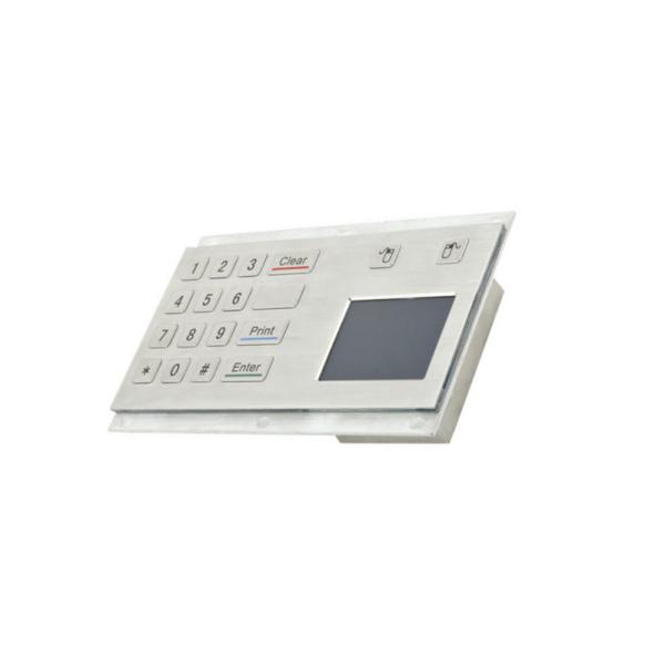 Waterproof Metal Numeric Keypad With 16 Flush keys and Optical Touchpad