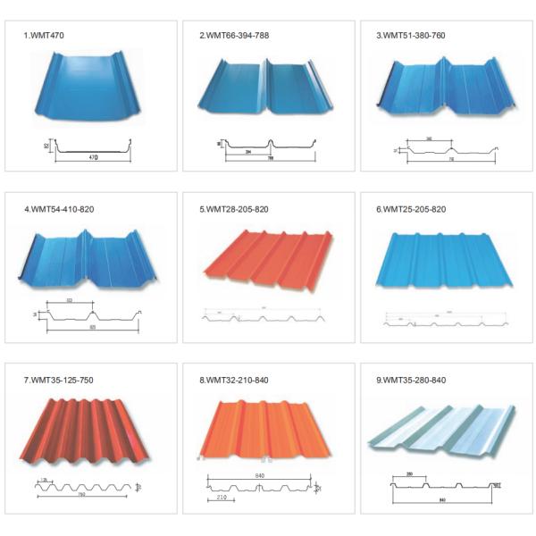 Corrugated steel sheet for steel structure building facade different width and length