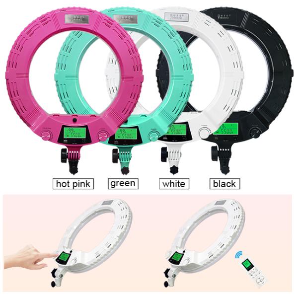 96w LCD Screen Photography Makeup LED Ring Light ABS Material Wireless Remote Control Lcd Display