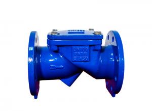 Quality Rubber Seat Silent Check Valve Cast Iron 45 DEG For Sewage for sale