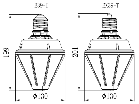 E40 Up And Down 10400LM 80 Watt Corn Light Bulb