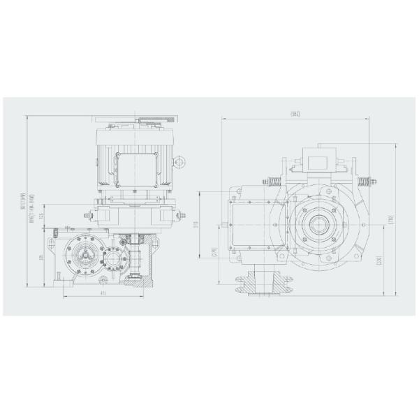 VVVF Driving Geared Traction Machine For Escalator Parts