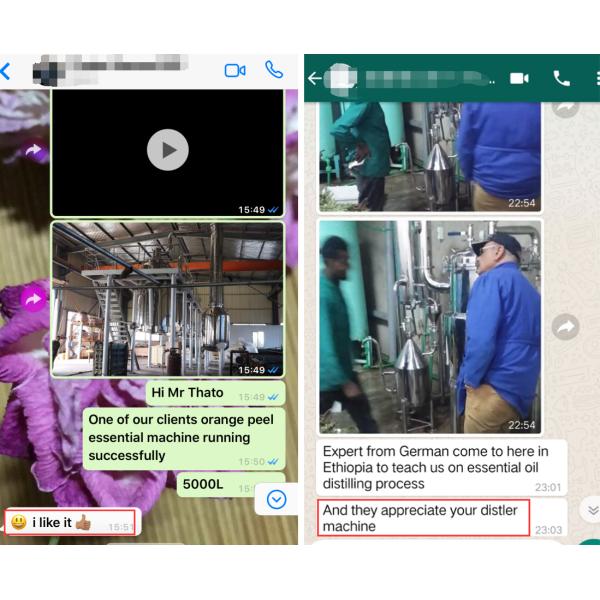 Depend on Capacity Geranium Copper Essential Oil Distillation Equipment with Steam Distiller Included and Qualit