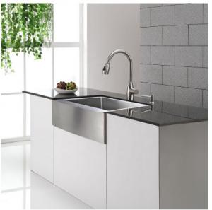 China Satin Undermount Stainless Steel Kitchen Sink / Front Kitchen Sink Apron Front R10 1 Bowl on sale