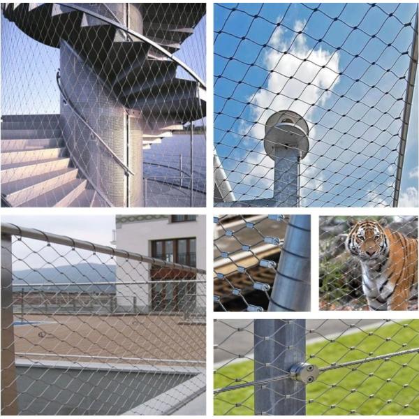 Ferrule wire rope mesh used in zoo enclosure application