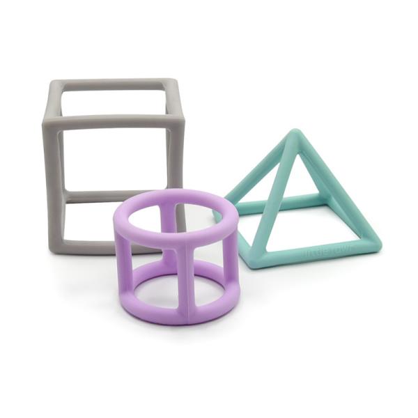 Buy Custom Logo Geometric Food Grade Silicone Teethers Natural Non Toxic at wholesale prices