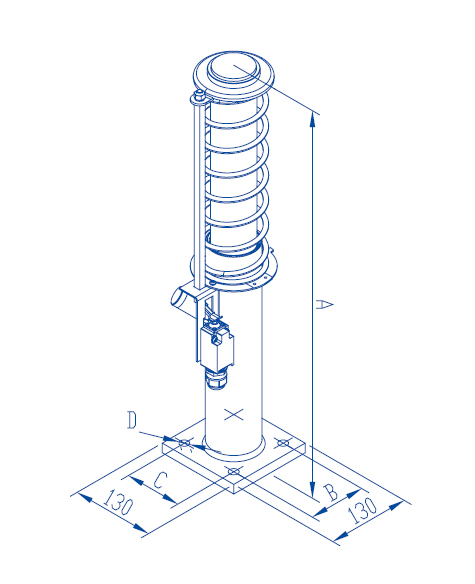210mm Stroke Elevator Safety Components 1.75m/S Hydraulic Elevator Buffer