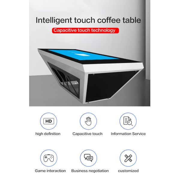43 inch indoor waterproof restaurant self service ordering smart touch screen coffee table kiosk interactive tables