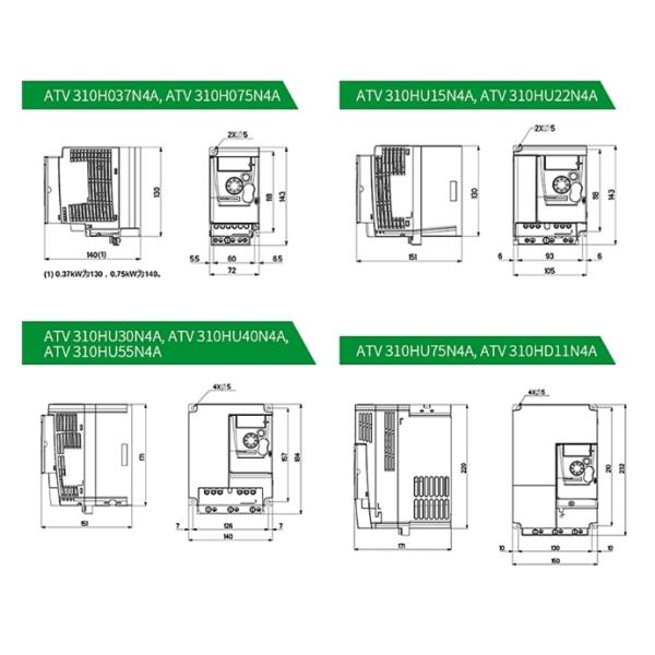 Schneider Electric ATV310A Frequency Converter installation diagram