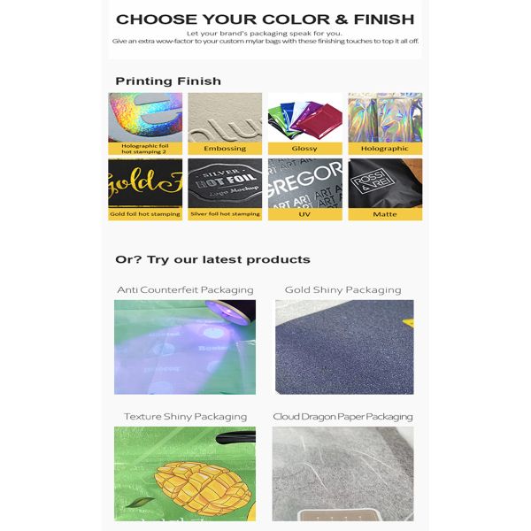 Service Provided Printed Food Packaging Plasticbag Jelly Characteristics Snack Precise Protection Stand Ziplock Mylarbag