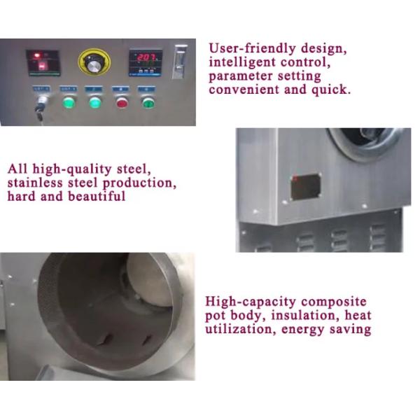 1.1kw Automatic Roasting Machine Walnut Roasting Machine 220V Voltage