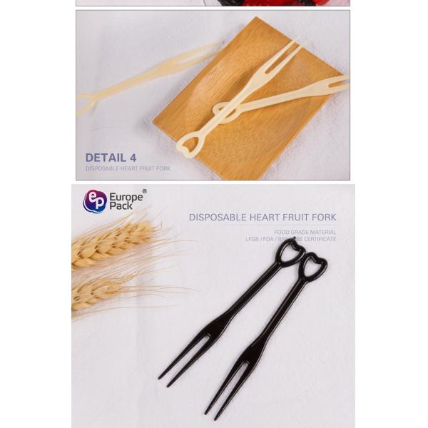 Wholesalehigh quality heart-shaped disposable plastic dessert fork