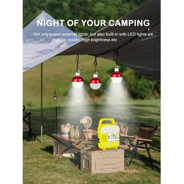 16W Solar Rechargeable Led Bulb Lights Portable Camping SRE-815A