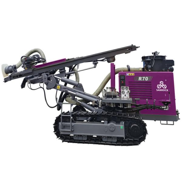 Hard Rock Borehole Drilling Machine Power 93kw Surface Drill Rigs Mining Crawler Drilling Rig
