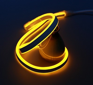 Double Sided 24v Neon Flex Light Yellow Color Optional Various Shape