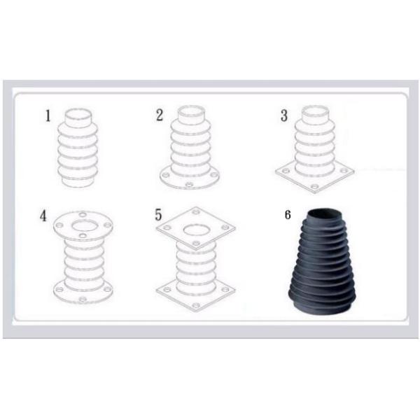 Polygonal Shaft Protective Bellows Covers Durable Plastic / Metal Connecting