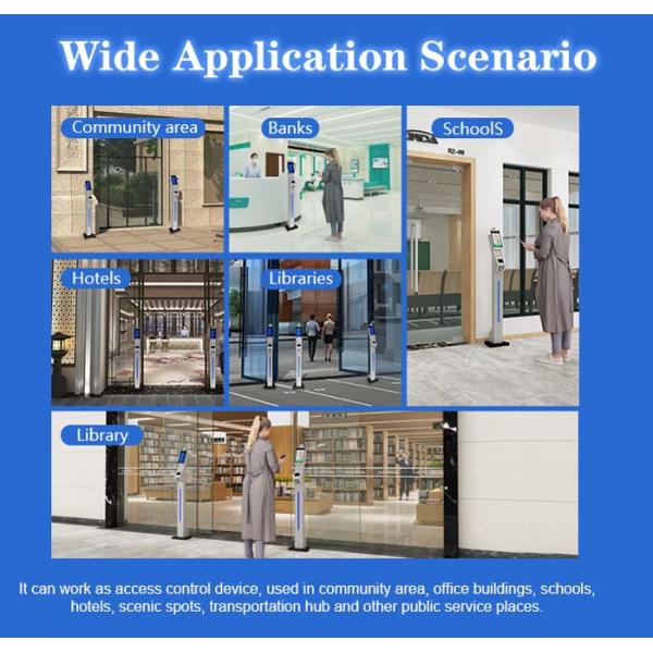 WIFI Face Recognition 8 Inch Body Temperature Check Machine