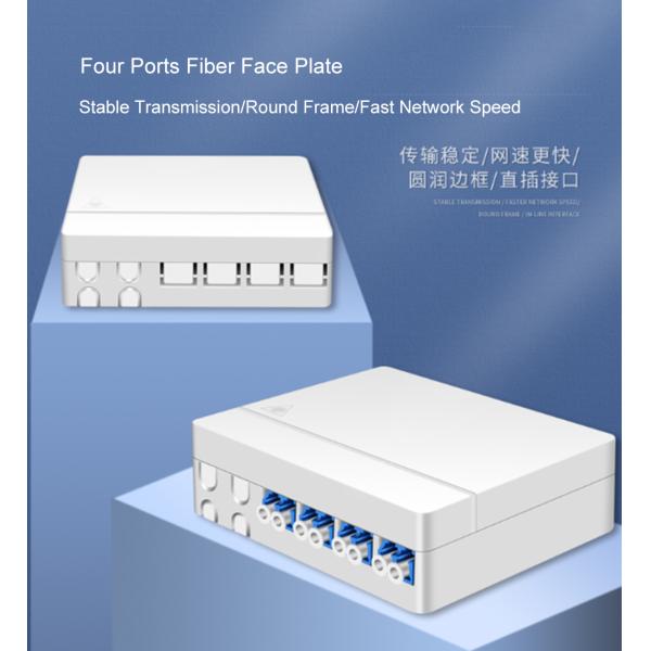 4 Port SC LC FTTH Mini Fiber Optic Termination Box Face Plate