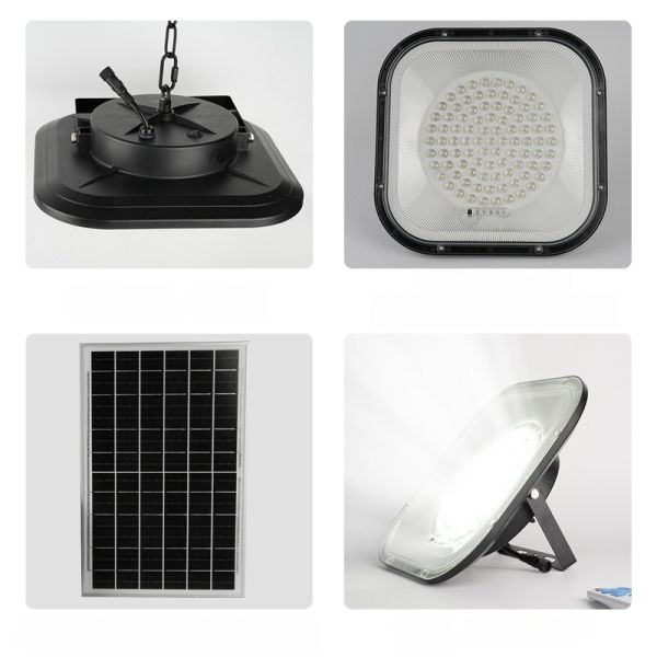 High Efficiency Solar Powered Flood Light with Multiple Work Modes Remote Control for Property Surveillance Outdoor Safety