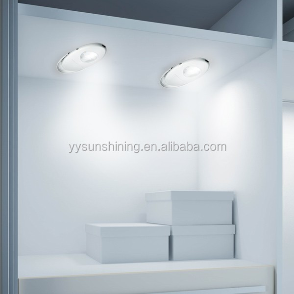 Battery Powered IR Sensor Switch LED Surface Mount Light for Closet Kitchen Furniture