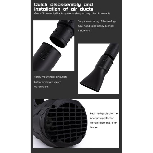 Handheld Electric Leaf Blower 6 Speed Wind Power Snow Blower