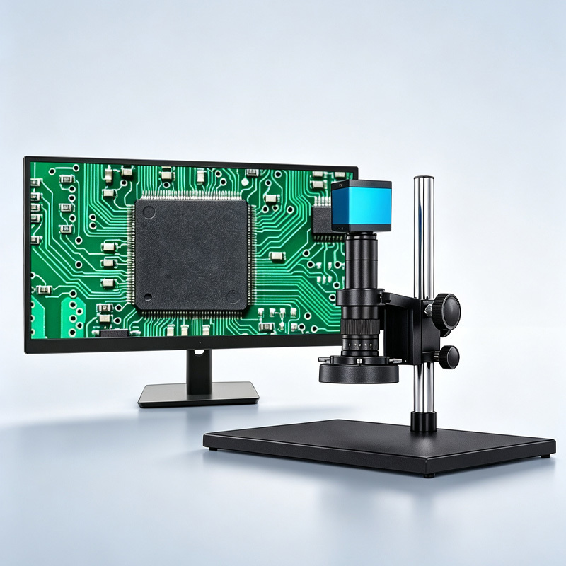 2K 4K HD Electronic Microscope 0.7X-4.5X Digital Video Microscope Industrial Magnifier Taking Photos
