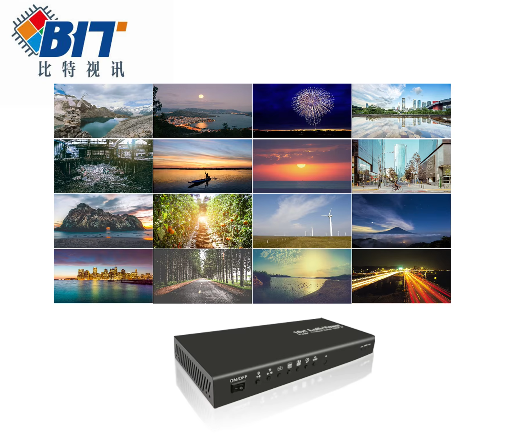 Professional Grade 4K Seamless Switch Video Wall Controller with 16 Inputs 1 Output for CCTV Monitoring