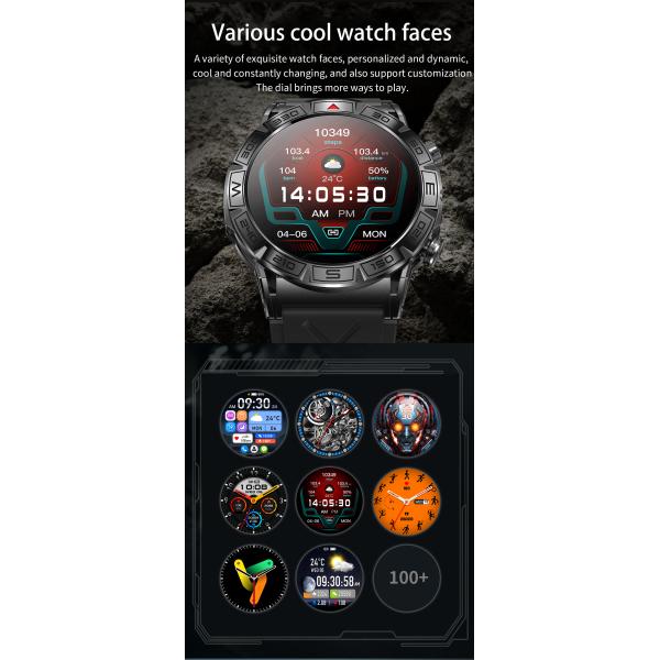Adjustable Brightness Circle Shape Smartwatch 8 Menu Styles Round Shape Mobile Watch