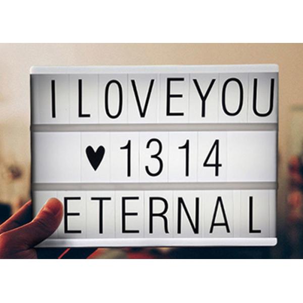 USB 5V LED Alphabet Light Box , A4 Marquee Light Box With Changeable Letters
