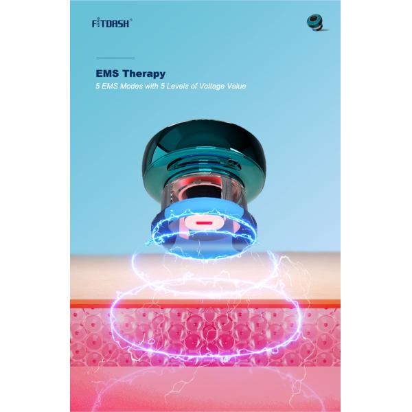 Button Function ABS PC Electric Cupping Fitdash TENS Vacuum Suction Machine Cupping