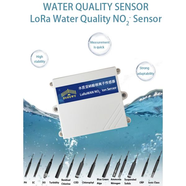 Online Water Quality Nitrite Ion Sensor , NO2 Detector Waterproof Nitrite Detector for Aquaculture/Wastewater