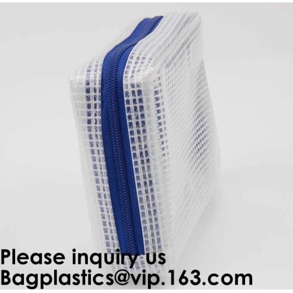 Eco friendly material documents pouch/plastic file pockets for kids,Eco friendly material PVC mesh bag, bagease, pack