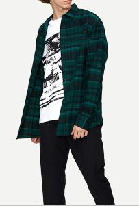 New Collection Long Sleeve Plaid Oversozed Shirts for Men